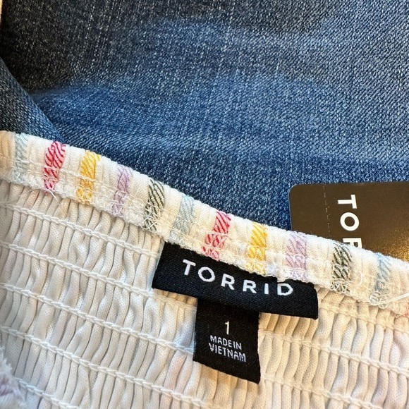 Torrid Smocked Midi Striped Dress 1X NWT - Picture 6 of 8